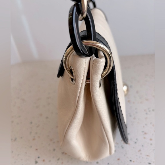Kate Spade Leather Shoulder Handbag Cream &‎ Black - Picture 14 of 14